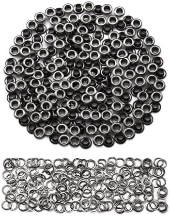 SEMINI 400 Sets 4mm Gunmetal Grommet Eyelet Kit for Fabric Leather Crafts