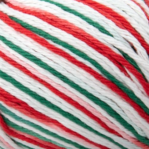 Craft County 100% Cotton Yarn Medium (Size 4) – Weaving, Knitting, and Crochet – Mistletoe Ombre (95 Yards)
