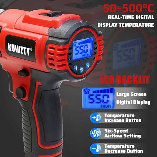Cordless Heat Gun with Display for Milwaukee M18 Battery(No Battery)