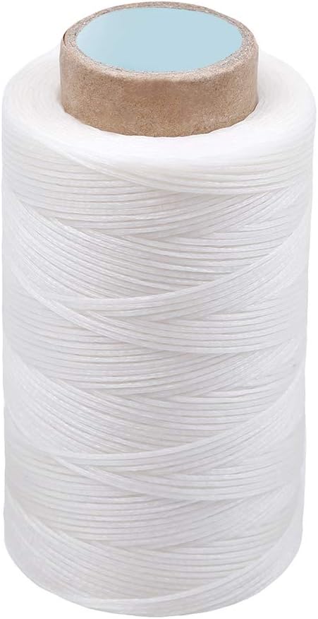 284Yards Leather Sewing Thread Waxed, Waxed Polyester Cord, Wax String | Waxed Thread for Bookbinding, Upholstery Thread Heavy Duty, Wax String for Leather Craft DIY/Bookbinding/Shoe Repairing