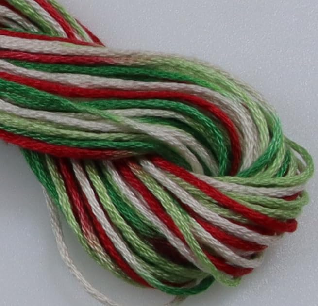 KCS Big skeins of 25 Meters Size 25 Color Variegated Cross Stitch Stranded Threads,6 skeins,4520