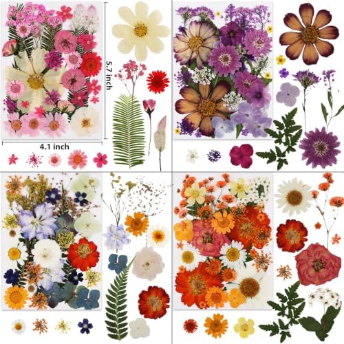 420 Pcs Dried Pressed Flowers for Resin,Bulk Natural Real Dried Flowers