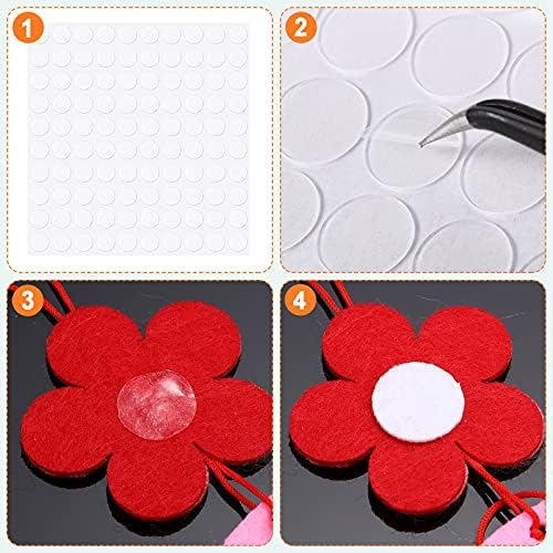 Zonon 1000 Pcs Double Sided Adhesive Dots Clear Glue Point Tape Stickers Balloon Glue Round Mini No Traces Adhesive Sticker Dot Sticker for Classroom Decor Craft DIY Office (0.47 Inch/ 12 mm)
