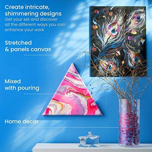 Arteza Metallic Acrylic Paint, Set of 8 Jewel Tones Colors in 4.06oz Tubes, Rich Pigments, Non Fading, Paints for Artists and Hobby Painters
