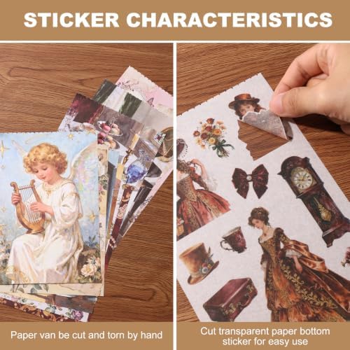 Victorian Scrapbooking Stickers 350 Pre-Cut Vintage Washi Stickers