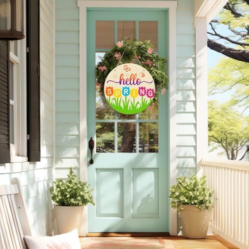 Large Size 12" Wooden Spring Ornaments to Paint, Flower Wooden DIY Blank Unfinished Round Wood Discs Ornament for Crafts Hanging Decorations(3PCS)