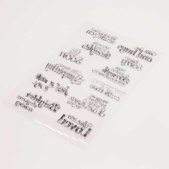 with Love and Hugs Sentiment Clear Stamps for Card Making Decoration and DIY Scrapbooking