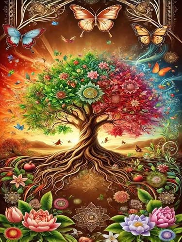 Zythron Diamond Art Kits for Adults,Tree Diamond Painting Kits for Beginner