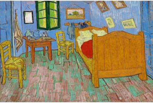 VeGuude Diamond Art Kits for Adults, Full Drill Van Gogh Bedroom in Arles Diamond Painting Kits for Beginners, DIY Full Rhinestone 5D Diamond dots (Gemstone Craft), Home Wall Decoration (12x16 inch)