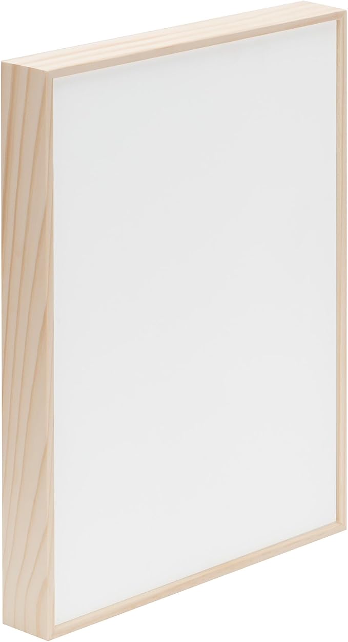 Da Vinci Pro Liquid Art Multi-Media Panel 6x6, 1-1/2" Deep Gesso Board with Natural Wood Frame, Raised Lip Wood Canvas Panel Ideal for Artists Using High Flow Acrylics and Alcohol-Based Dyes