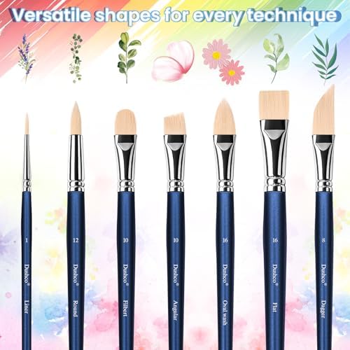 Watercolor Brushes Professional, Artist Paint Brushes Set, 12 Pieces