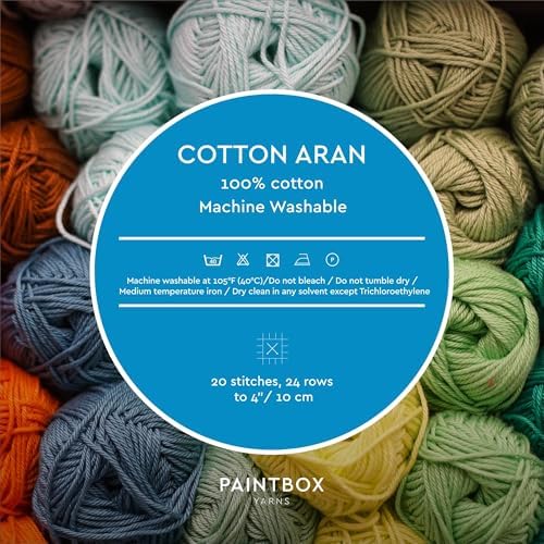Paintbox Yarns 100% Cotton Aran Yarn 1.76oz / 50g, 93yds / 85m