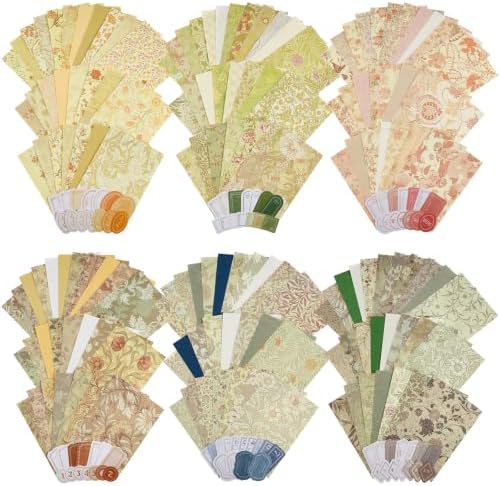 240 Sheets Vintage Floral Scrapbook Paper - 6 Themes Aesthetic Flowers Pattern, Scrapbook Supplies with Stickers Decorative Craft for Junk Journal Supplies Retro Crafts 4.1x5.8 Inch