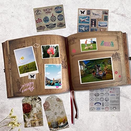 Our Adventure Book Scrapbook for Couples | Vintage DIY photo album journal for wedding, anniversary, travel memories, tickets, notes, stickers, and keepsakes