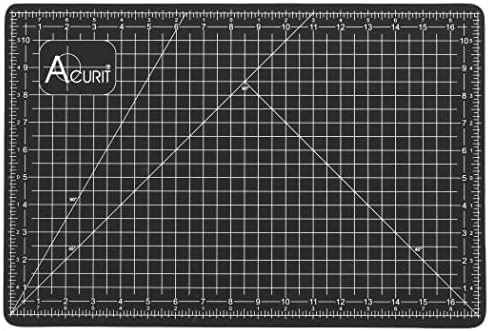 Acurit Self-Healing Cutting Mats - Self-Healing Craft Mats for Cutting, Measurements, Studios, Design, & More! - [Black - 12x18"]
