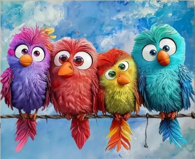 DYAIANGMU Bird Paint by Numbers Kit for Adults Beginners 19.6X15.7 inch