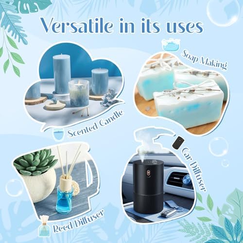 Clean Essential Oils Set - 14Pcs Clean Fresh Scent Fragrance Oil Blend for Diffuser, Soap & Candle Making