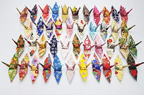 100 Origami paper crane Washi Paper Mixed patterns Origami crane Made of 3x3 inch Japanese Print Chiyogami Paper Art Ornament Decoration
