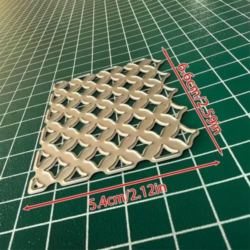Scrapbooking Die-Cuts, Layer Frame Net Set Metal Cutting Dies for Card Making, Paper Craft Template, Background Embossing Stencils, DIY Album Décor (Grid Frame-6.6x5.4cm)
