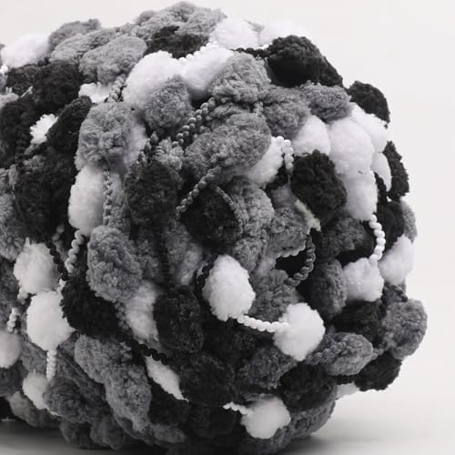 Hand-Woven Ball Yarn, 4 Pack, 380g Total, for Blankets, Cushions, and Pet Nests, Fluffy Chunky Craft Yarn (Panda)
