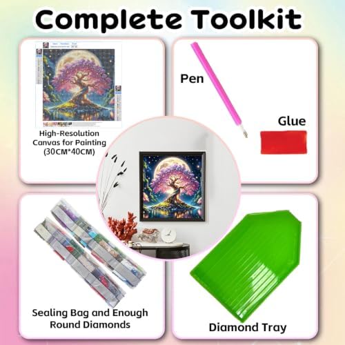 SUHEFAFA Tree of Life Diamond Art Kits for Adults Beginners 12×12inch
