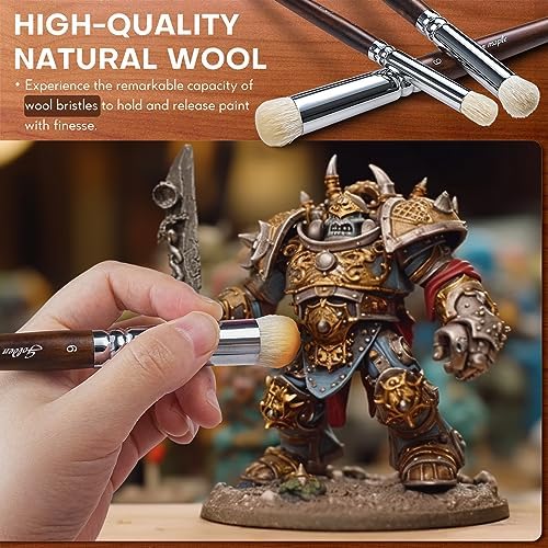 Golden Maple Miniature Paint Brushes Drybrush - Model Paint Brush Set