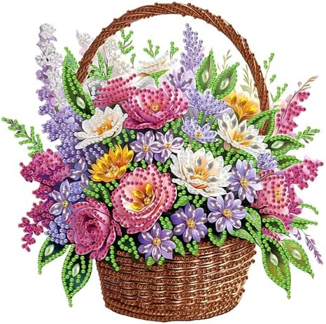 Flowers Diamond Art Kits for Adults Special Shape Diamond Painting