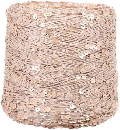 ECYC Ltd 153 Yards Cotton Sequin Yarn, Sparkle Sequin Thread for Knitting & Crocheting, DIY Craft Projects