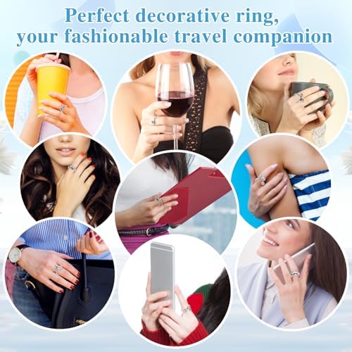 LIQALU 9 Pcs Crochet Rings Adjustable Animal Tension Rings Yarn Guide Tools