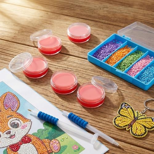 shuielai 10 Pcs for Diamond Painting Wax Refills with Storage Box, 10 Pack Wax Clay for Diamond Painting Pens DIY Craft Tools Accessories