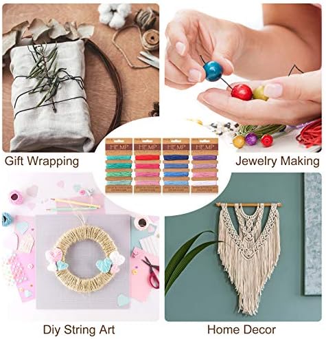 16 Colors Thread Cord for Jewelry Making Hemp Cotton String, Mixed Color