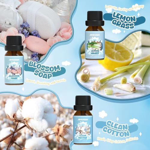 ARVIDSSON Clean Essential Oils Set, Fresh Home Set for Diffuser, Dryer Ball