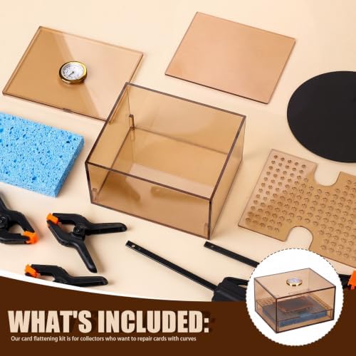 Card Flattening Kit Trading Card Flattening Tool Kit UV Protection, Acrylic