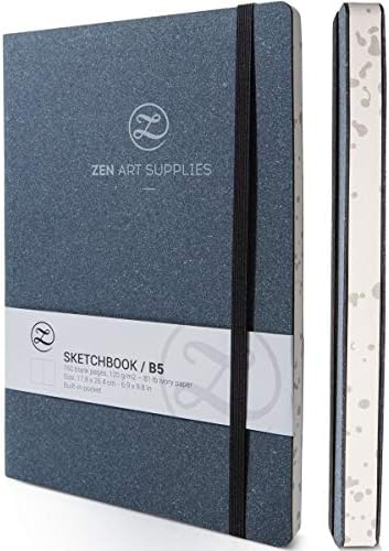 ZenART B5 (7x10) Travel Artist Small Sketchbook/Drawing Book - 120GSM 160P
