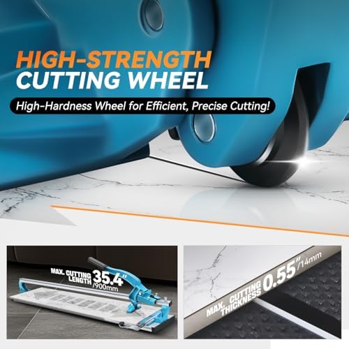 Auto Dynasty 35" Manual Tile Cutter, Cutting Ceramic Porcelain Tile Floor