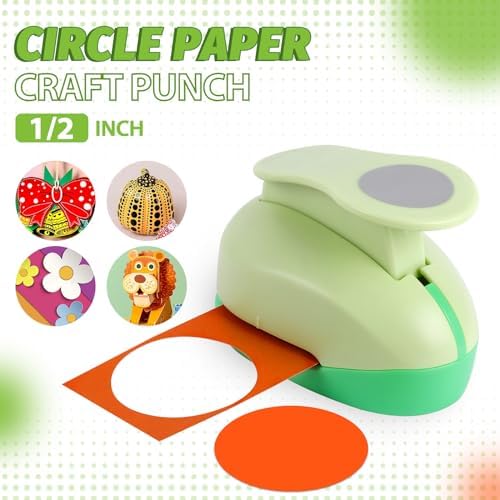 UCEC 1/2 Inch Circle Punch, 12mm Crafts Paper Punch for Crafts Scrapbooking