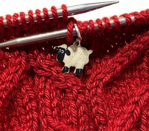 Pretty Warm Designs Sheep Stitch Markers & Storage Tin, Snag Free Set of 6