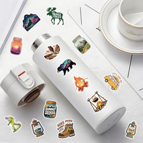 50PCS Adventure Travel Stickers, Outdoor Camping Stickers