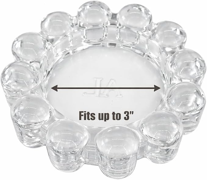 Alice Lane Home Collection Original Clear Glass Small Bubble Candle Dish | Votive and Candle Plate, Diffuser Base, Wax Catcher, Decorative Tray, Jewelry Catchall, Decorative Tabletop Accent
