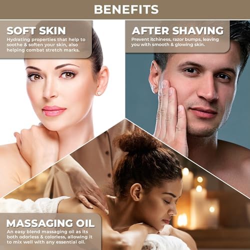Plant Based Fractionated Coconut Oil - Liquid Coconut Oil for Hair, Skin and Body | Perfect Carrier Oil for Essential Oils - 100% Pure, Natural and Versatile - Ideal for Hair, Face, Body Care