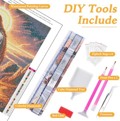 Diamond Art Kits for Adults & Beginners, Shiny Jesus Diamond Painting Kit