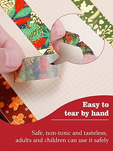 Outus 21 Rolls Christmas Gold Foil Holiday Washi Tape Decorative, Vintage