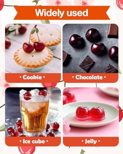 6 Cavity Cherry Silicone Mold, Artificial Fruit Silicone Mold Berry-Shaped Chocolate Mould, 3d Simulation Cherries Fondant Moulds, Christmas Candle Cake Decorating Tool (cherry)