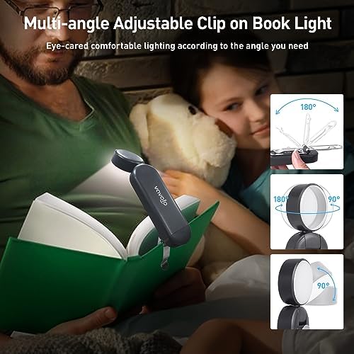 VAVOFO USB Rechargeable Book Light, Bookmark Clip on LED Reading Light