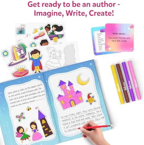 Skillmatics Storybook Art Kit – Unicorns & Princesses, Craft & Writing Kit