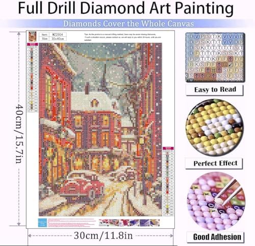 Xylogist Christmas Diamond Art Kits for Adults 12x16Inch
