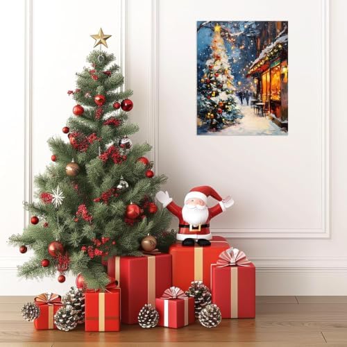 ICYANART Christmas Paint by Numbers Kit for Adults Beginner 16x20Inch