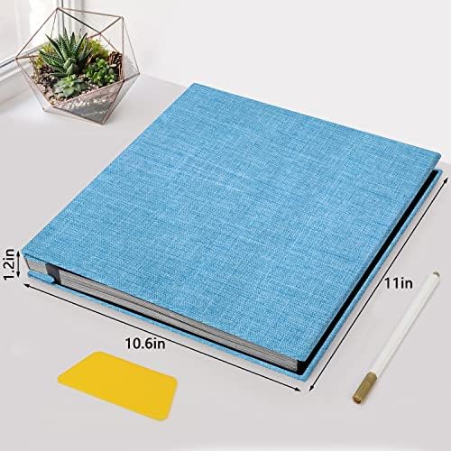 Zesthouse Photo Album Self Adhesive Pages, 60 Pages Magnetic Scrapbook Albums with Sticky Page, Photos Album Holds 8x10 & 5X7 & 4x6 & 6x8 & 3x5, Large Picture Book Ideal Gift for Family Wedding Baby
