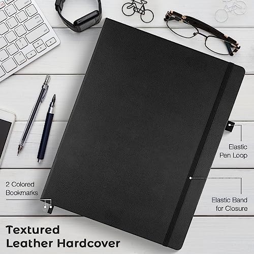 Blank Notebook, Hardcover Sketchbook, Leather Unlined Journal for Women Men