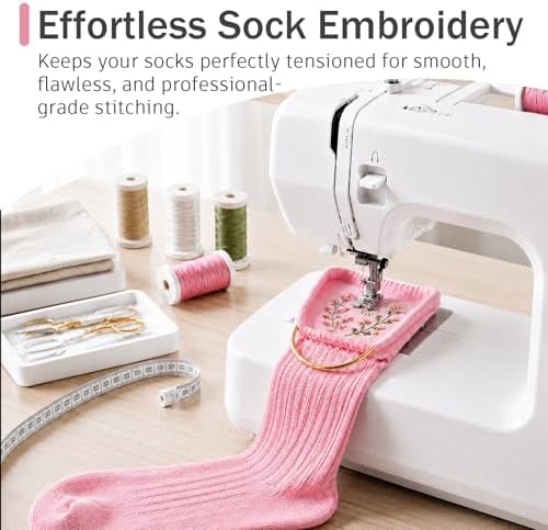 Sock Hoop for Embroidery Machine, 3 Pack Sock Easy Embroidery Tool & Hooping Aid Station, Embroidery Hoop Frame Set, 2 Adult & 1 Kid Sizes